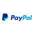 De afbeelding toont het logo van PayPal in blauw en turquoise met tekst.