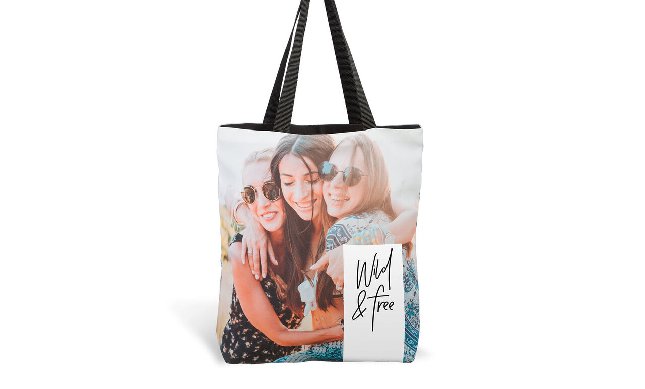Gepersonaliseerde tas met foto van vriendinnen