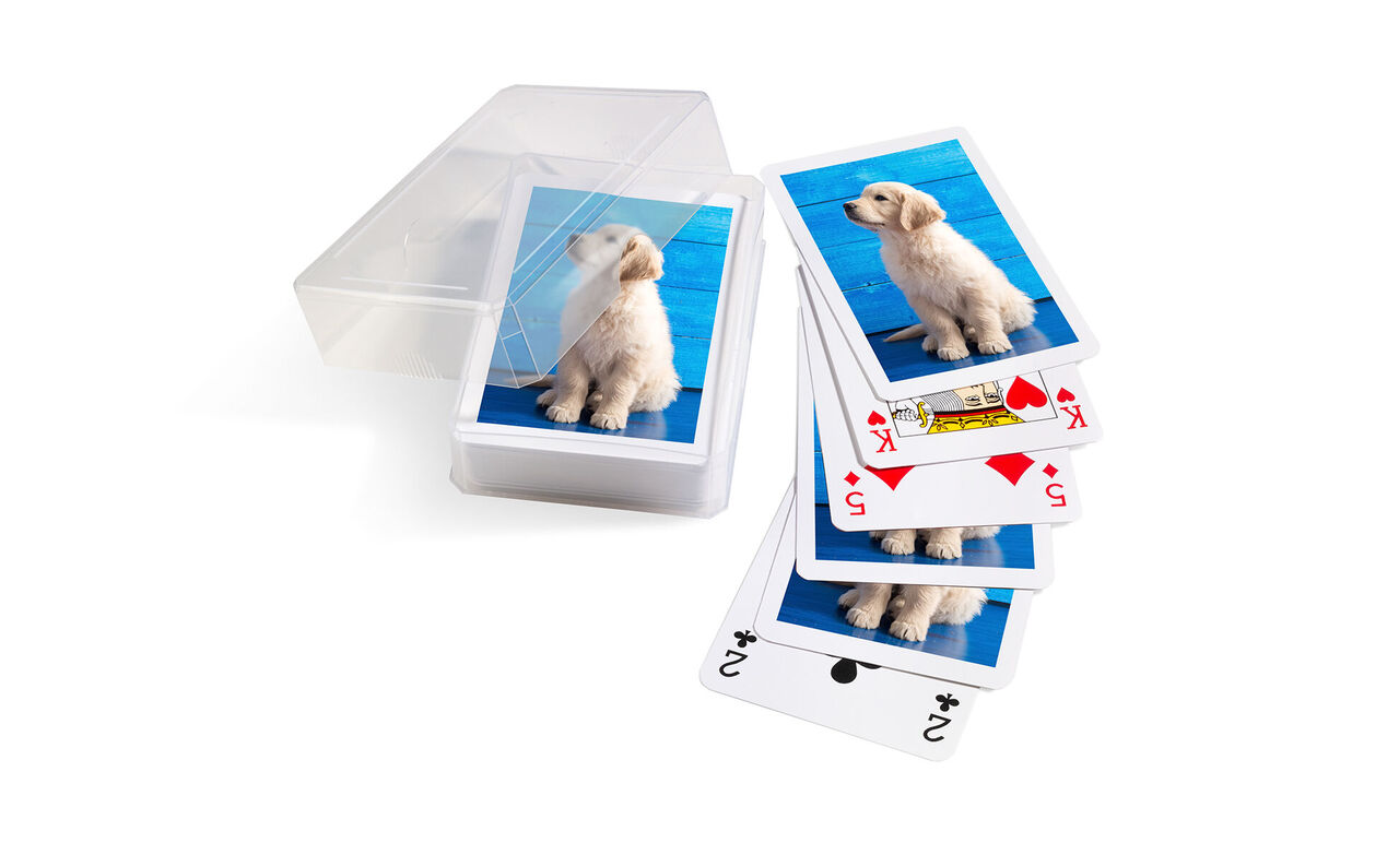Beeldschoon set speelkaarten met een hond op elke kaart