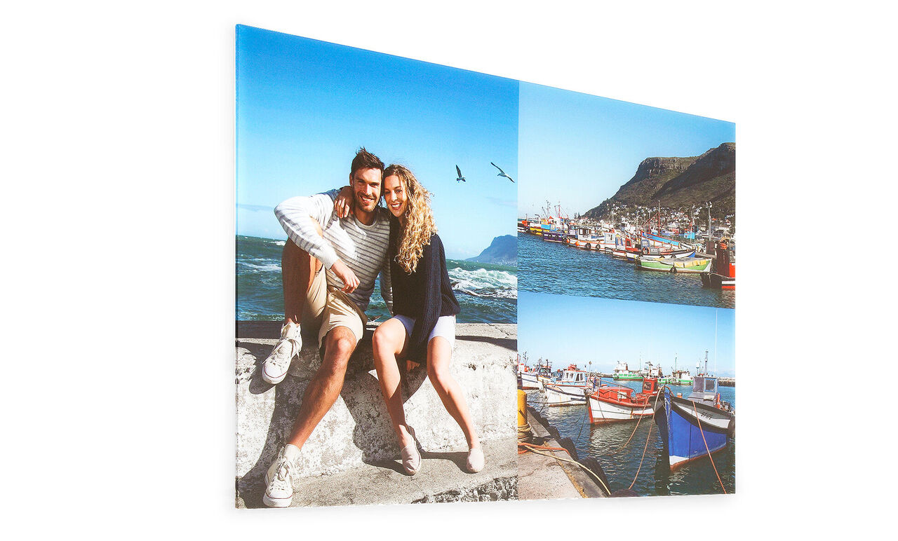 Gelukkige momenten aan zee met vrienden, CEWE wanddecoratie