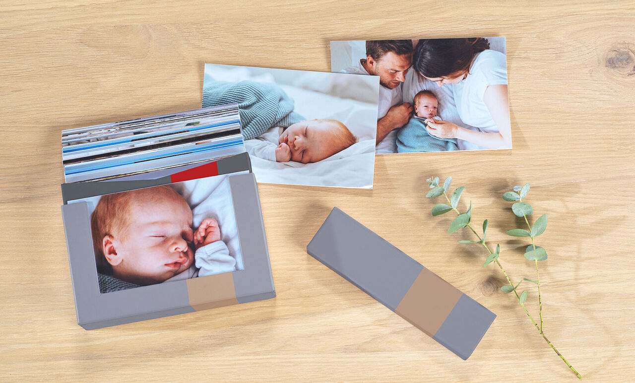 Prachtige babyfoto's in een liefdevolle presentatie.