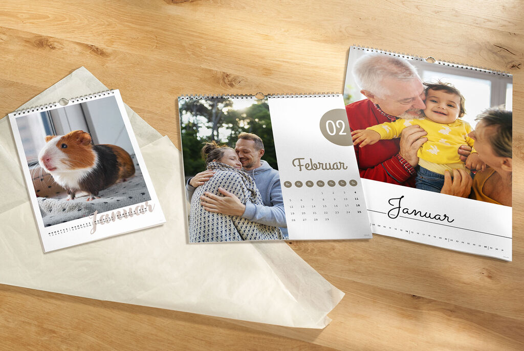 Een liefdevol ontworpen fotokalender met herinneringen.